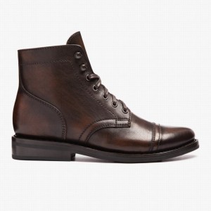 Thursday Boots Captain Veterlaarzen Dames Zwart Koffie | ZNN2480VL