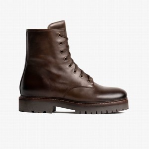 Thursday Boots Combat Veterlaarzen Dames Koffie | LEF67EV