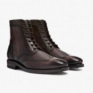 Thursday Boots Wingtip Veterlaarzen Heren Koffie | RRY9643DM