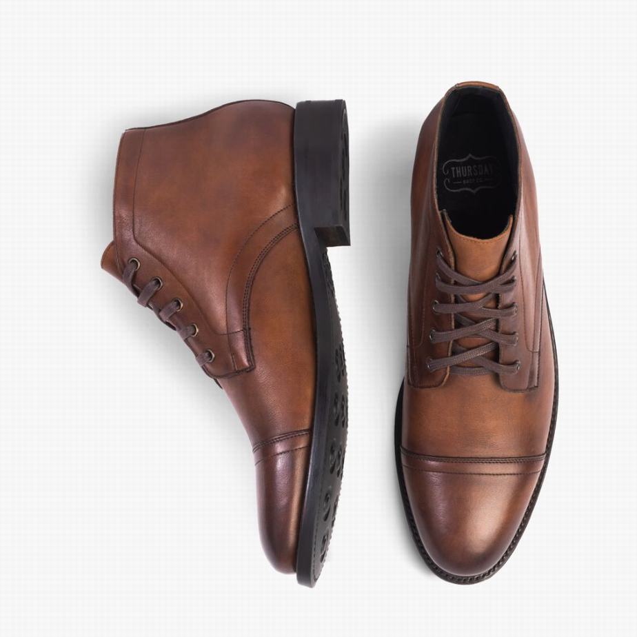 Thursday Boots Cadet Chukka Laarzen Heren Walnut | OUH7783YE