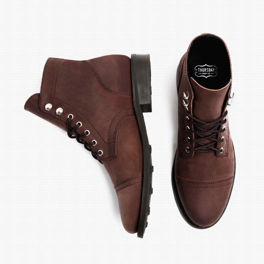 Thursday Boots Captain Veterlaarzen Dames Bruin | HHL911FE