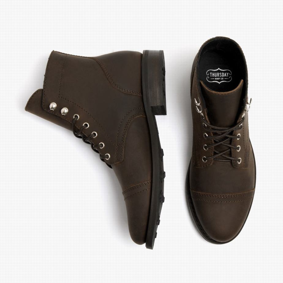 Thursday Boots Captain Veterlaarzen Dames Bruin | HNR6912TK