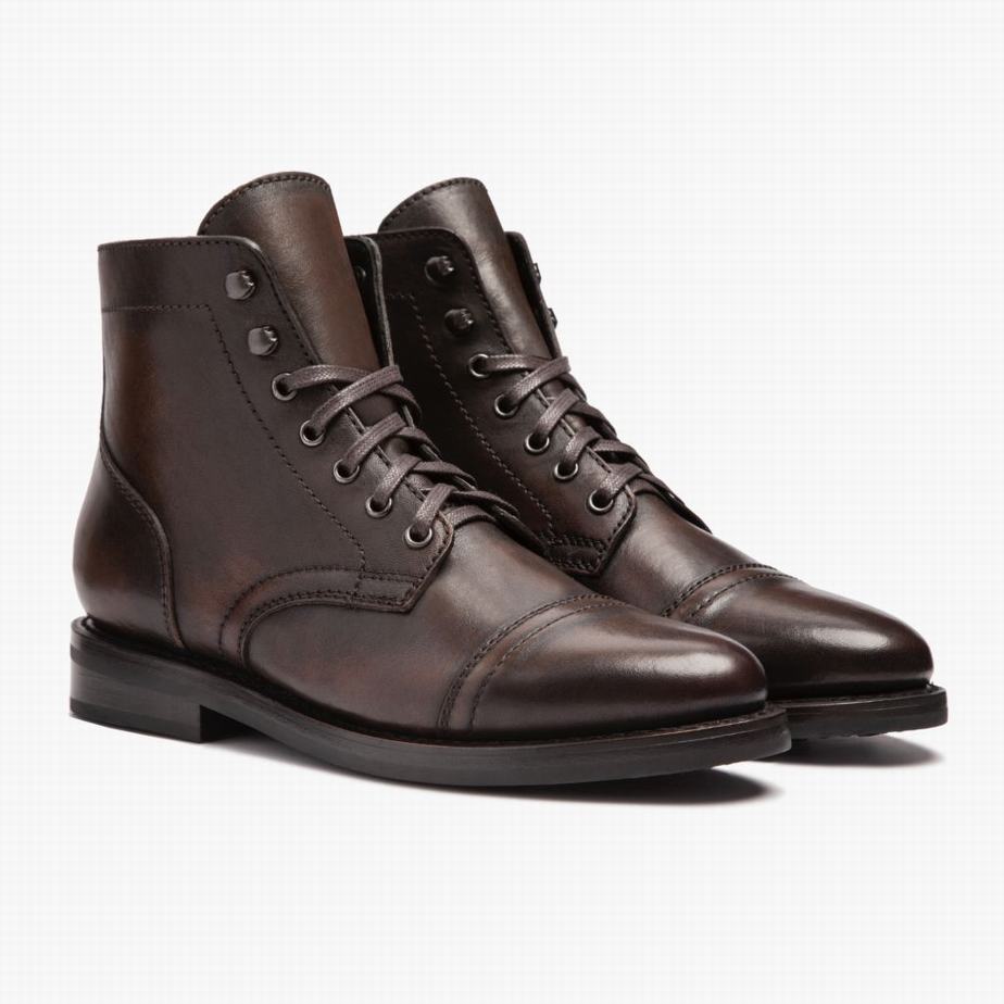 Thursday Boots Captain Veterlaarzen Dames Zwart Koffie | ZNN2480VL