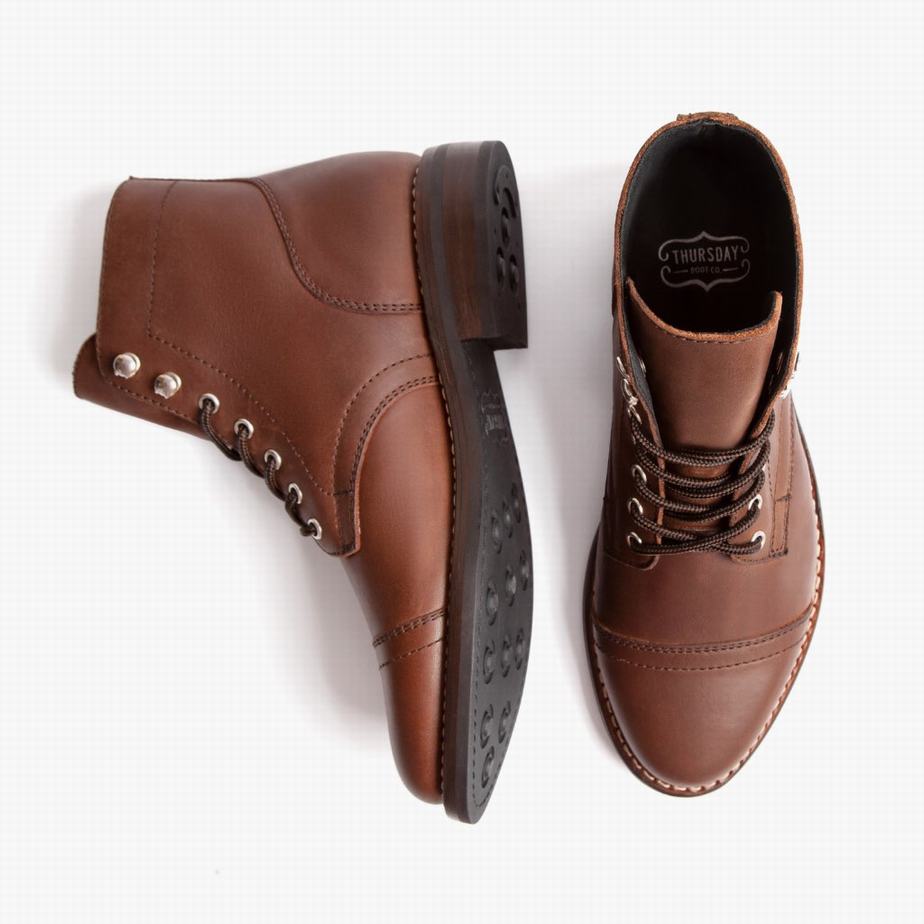 Thursday Boots Captain Veterlaarzen Dames Bruin | AXG1810RH