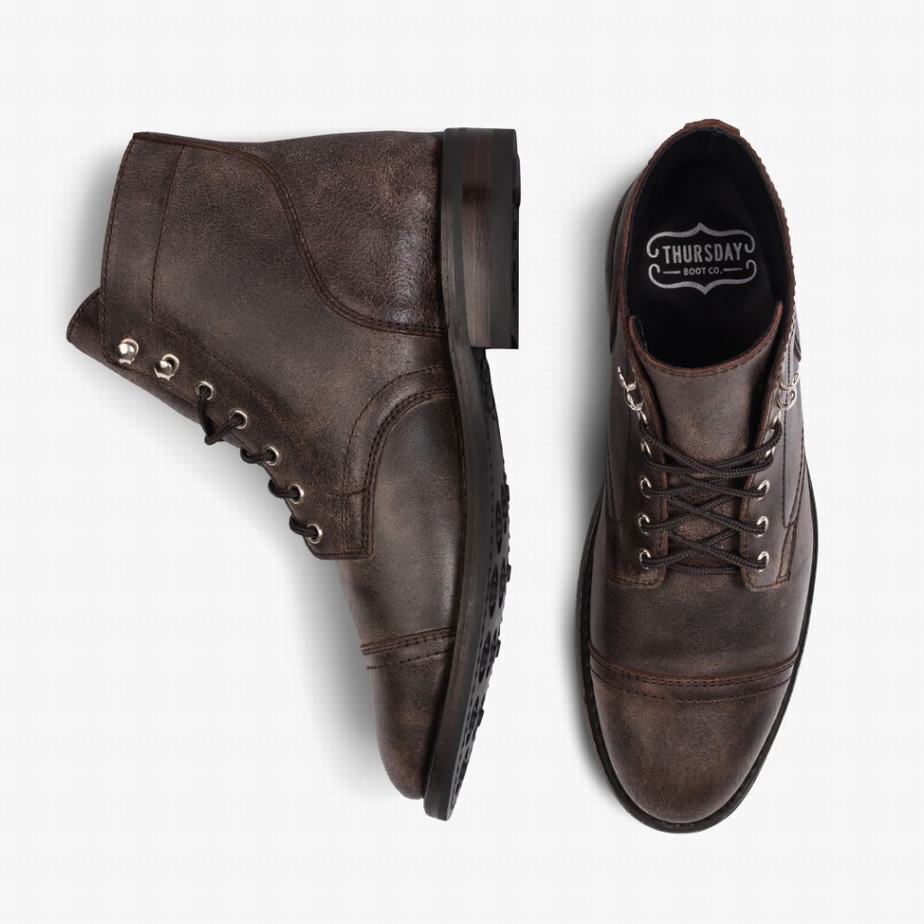 Thursday Boots Captain Veterlaarzen Heren Koffie | UBZ4467IU