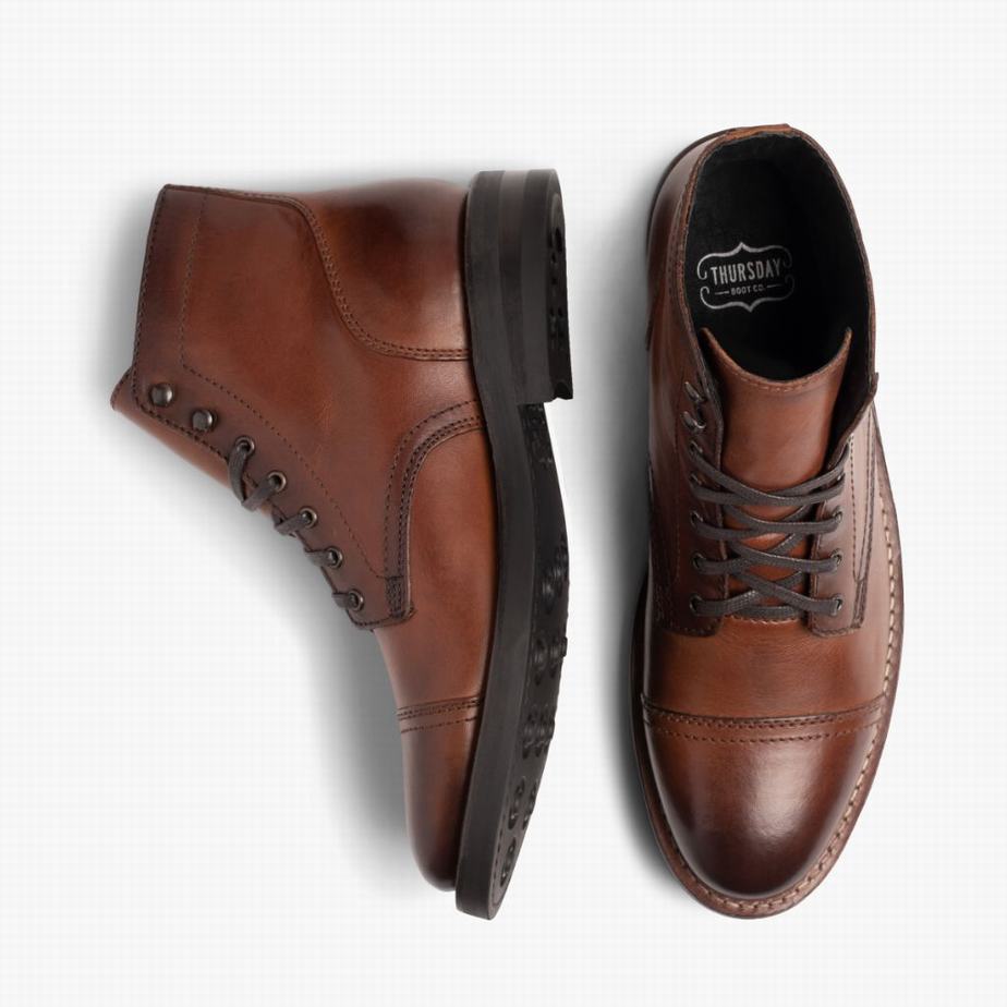 Thursday Boots Captain Veterlaarzen Heren Brandy | QBF5318FS