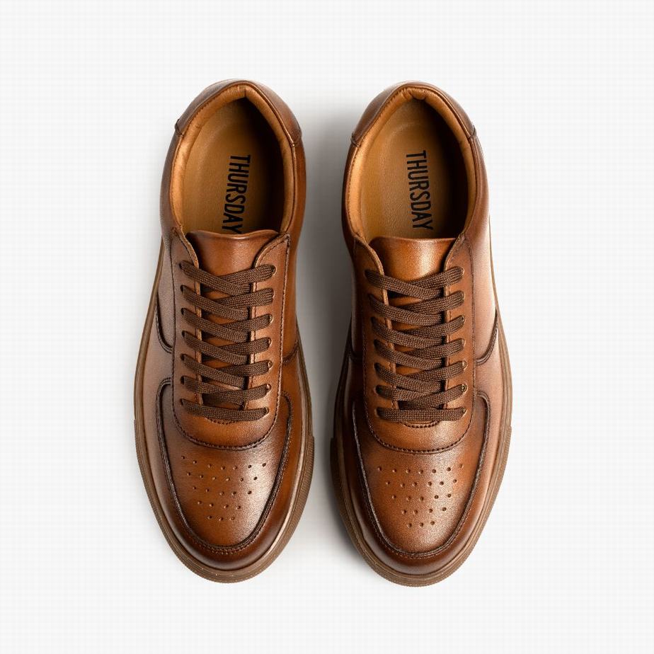 Thursday Boots Court Lage Sneakers Heren Toffee | XGY234AQ