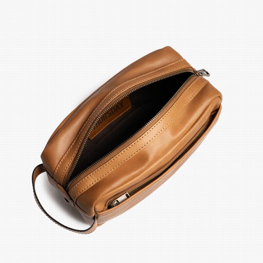 Thursday Boots Dopp Kit Toilettas Heren Toffee | BEN3965HY