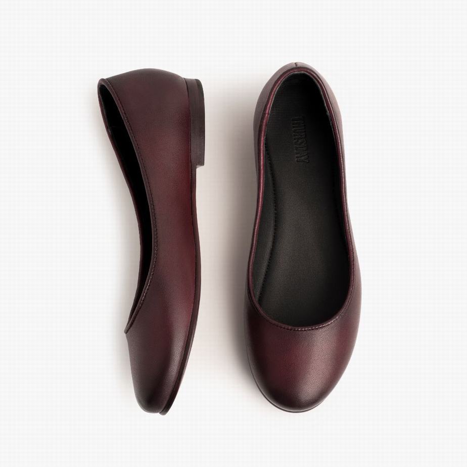 Thursday Boots Feliz Ballerinas Dames Bordeaux | SWJ3692BB