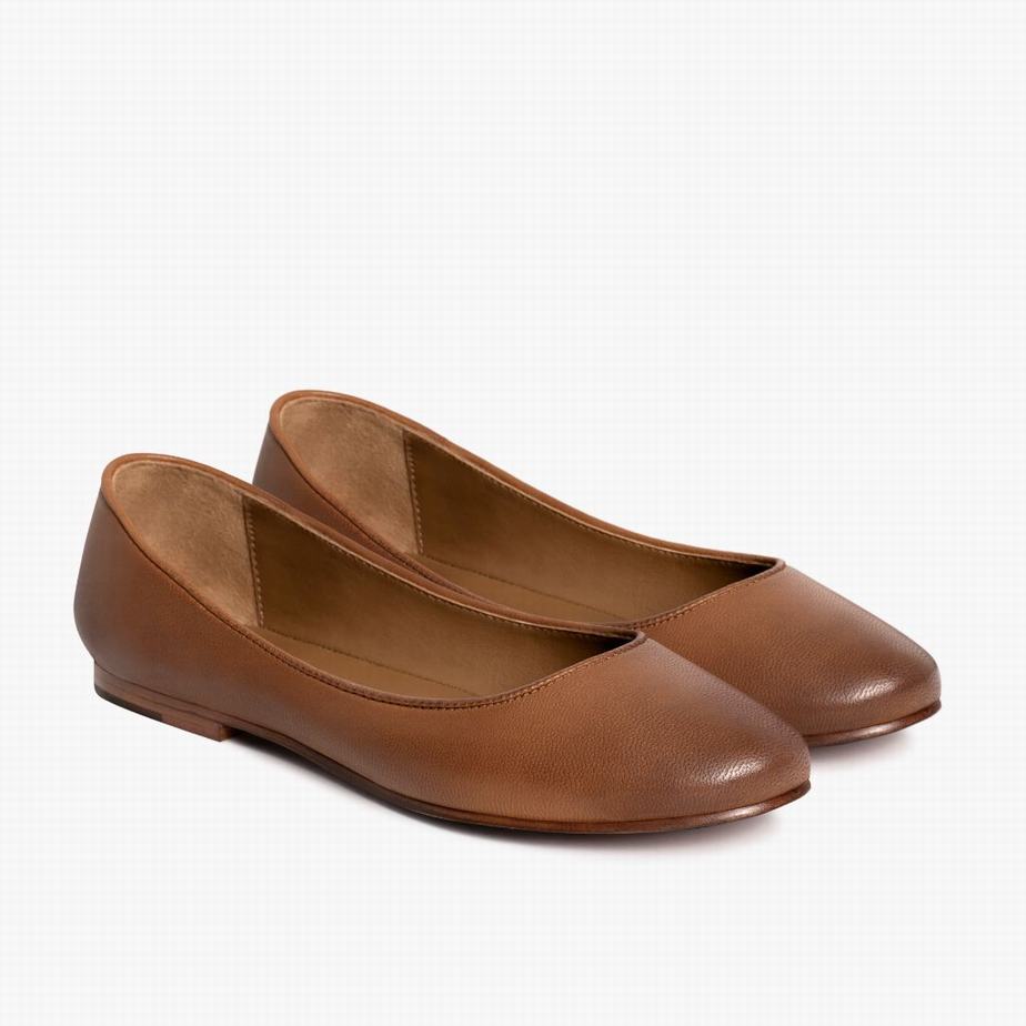 Thursday Boots Feliz Ballerinas Dames Toffee | UQP8981WQ