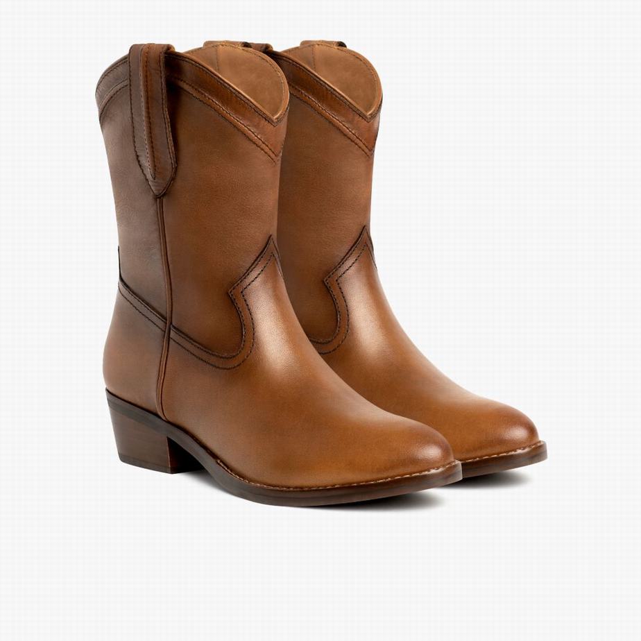 Thursday Boots Liberty Western Laarzen Dames Bruin | TOG45EL