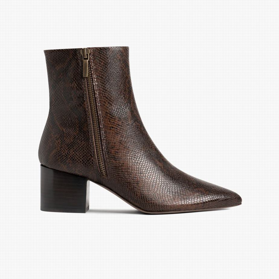 Thursday Boots Luna Laarzen Dames Chocola Slangenprint | FBA4719XO