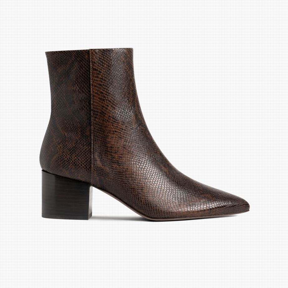 Thursday Boots Luna Laarzen Dames Chocola Slangenprint | FBA4719XO