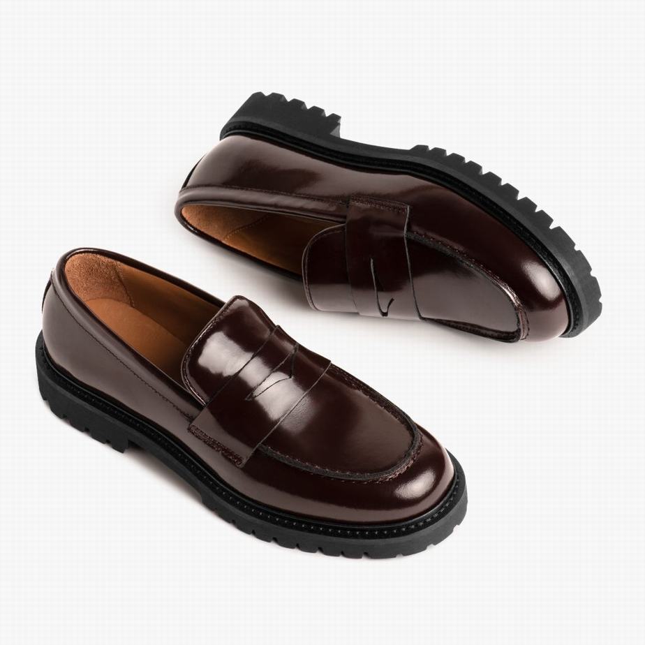 Thursday Boots Penny Loafers Dames Bordeaux | LKU2124AB