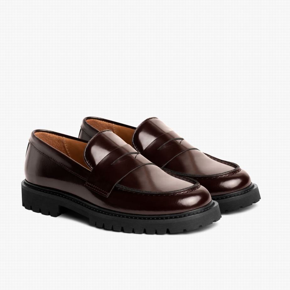 Thursday Boots Penny Loafers Dames Bordeaux | LKU2124AB