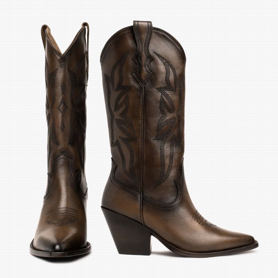 Thursday Boots Rodeo Western Laarzen Dames Chocola | IKR2258FC