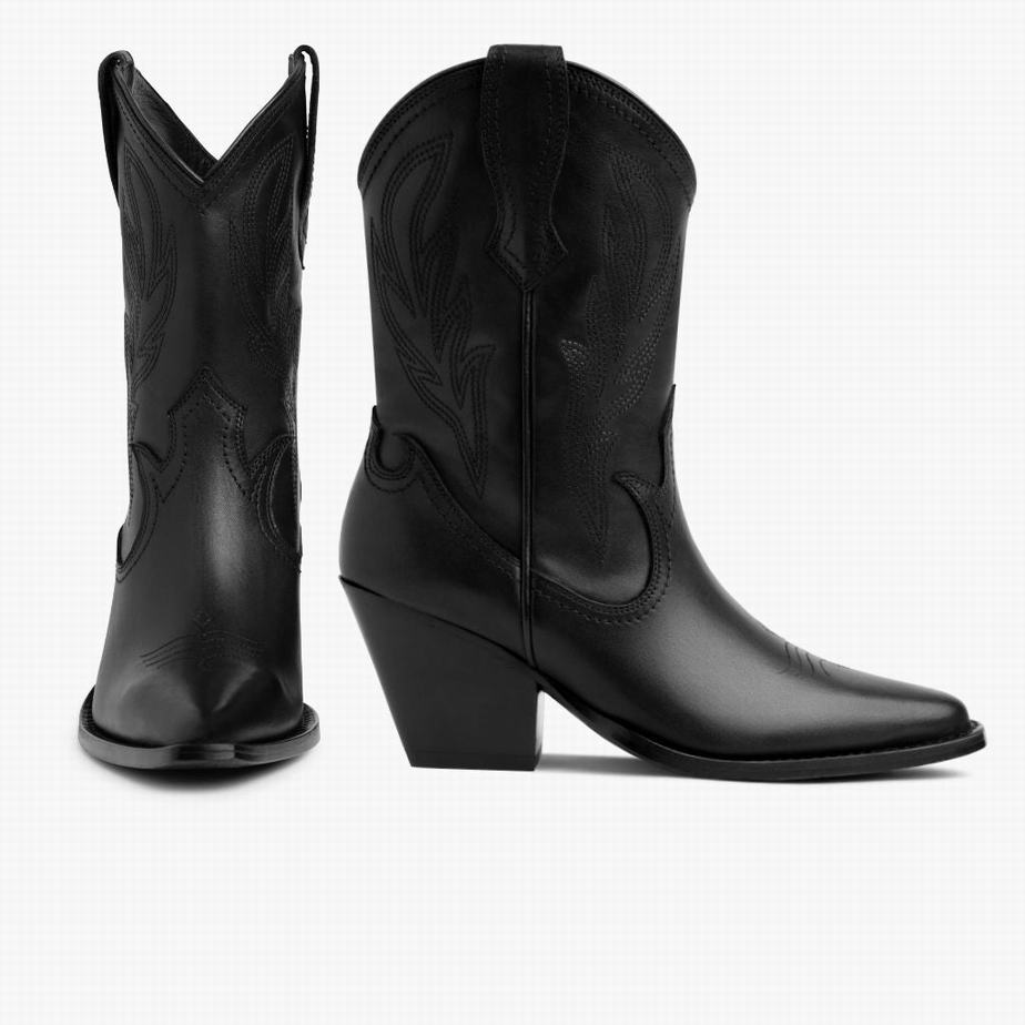 Thursday Boots Sierra Western Laarzen Dames Zwart | DJO4127QY