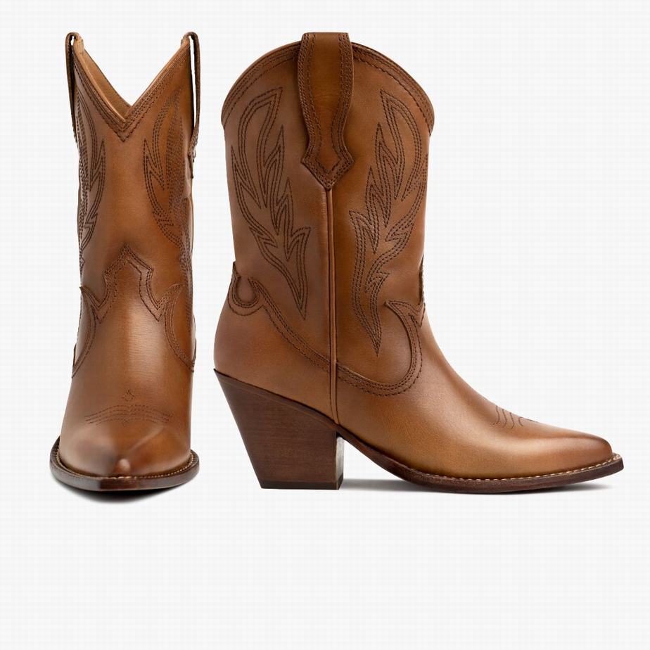 Thursday Boots Sierra Western Laarzen Dames Bruin | UHK5876LQ