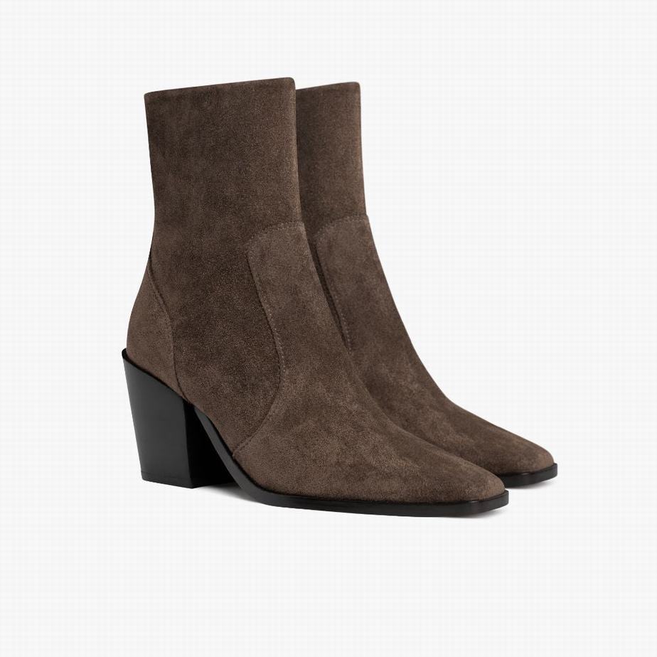 Thursday Boots Soho Zip Laarzen Dames Koffie | DTC661FI