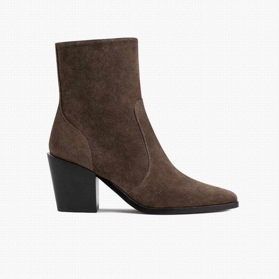 Thursday Boots Soho Zip Laarzen Dames Koffie | DTC661FI