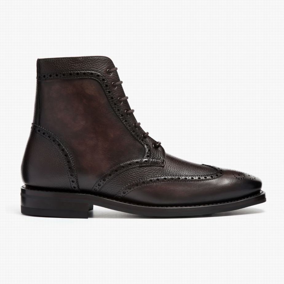 Thursday Boots Wingtip Veterlaarzen Heren Koffie | RRY9643DM