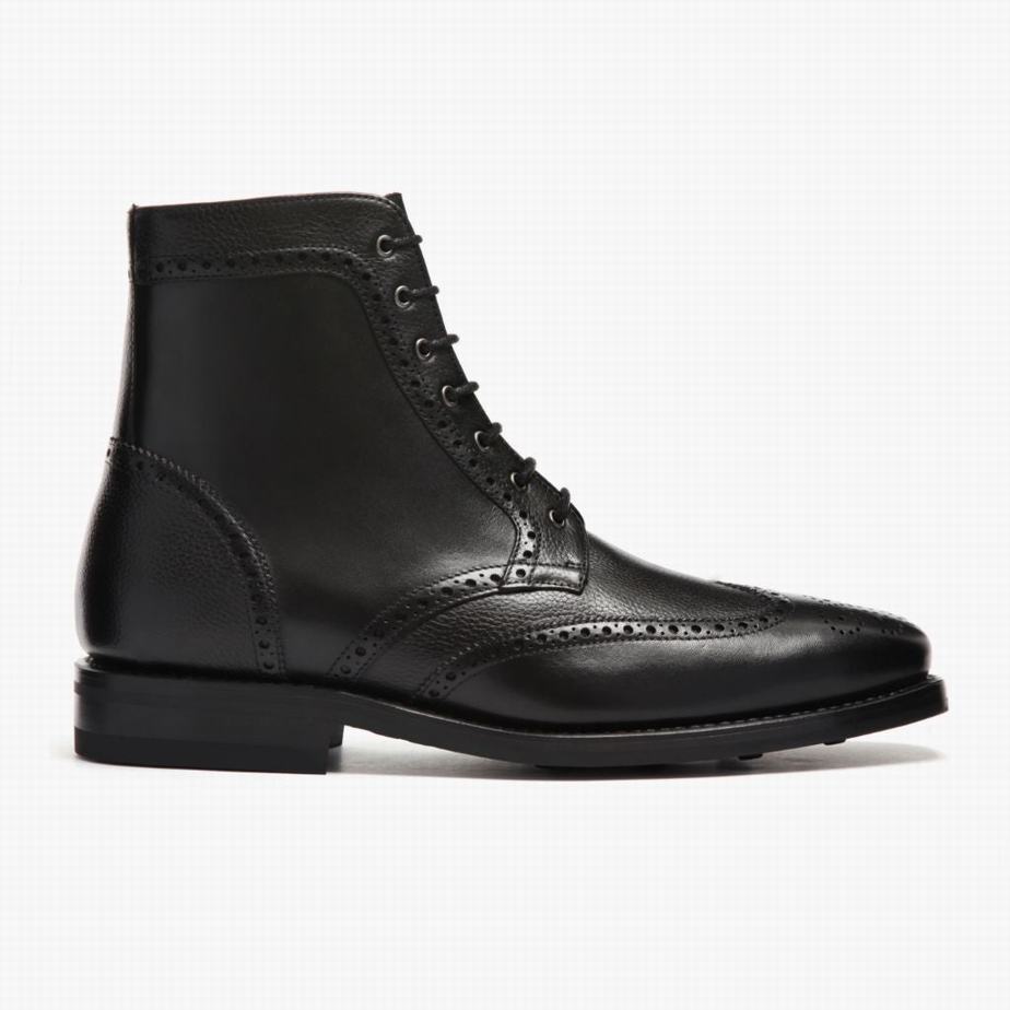 Thursday Boots Wingtip Veterlaarzen Heren Zwart | ZCM3354OH