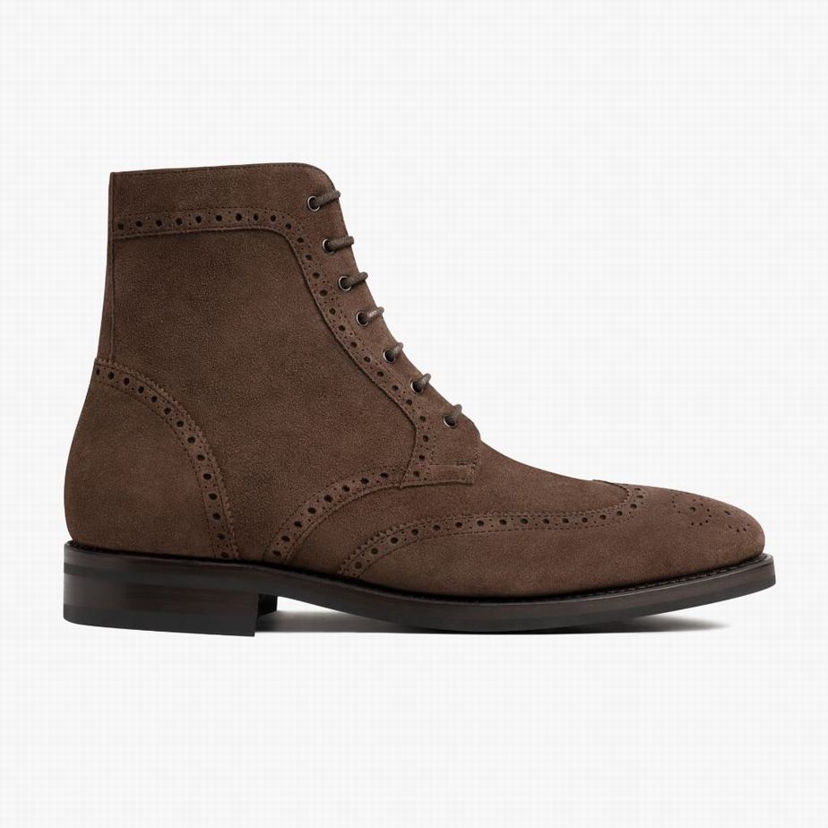 Thursday Boots Wingtip Veterlaarzen Heren Chocola | OAH5340BR