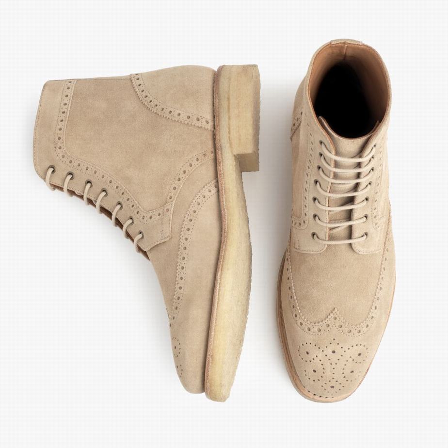 Thursday Boots Wingtip Veterlaarzen Heren Dune | BQM7075YY